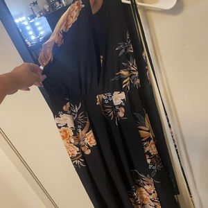 Halter dress with flowers